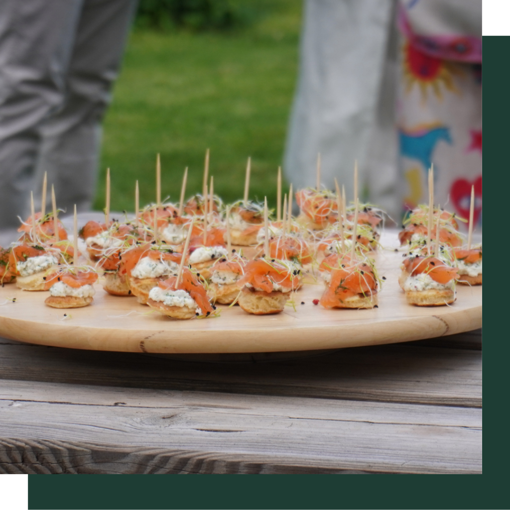 Blinis de truite gravlax